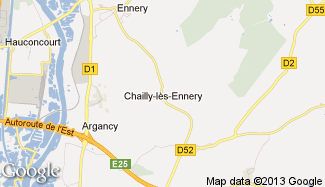 Plan de Chailly-lès-Ennery