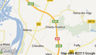Plan de Charly-Oradour