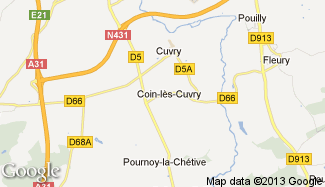 Plan de Coin-lès-Cuvry