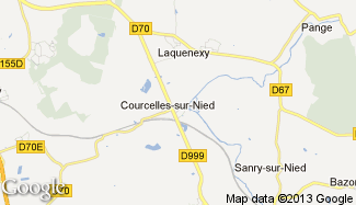 Plan de Courcelles-sur-Nied