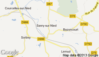 Plan de Sanry-sur-Nied