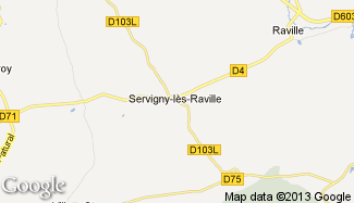 Plan de Servigny-lès-Raville