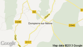 Plan de Dompierre-sur-Nièvre
