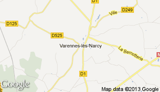 Plan de Varennes-lès-Narcy