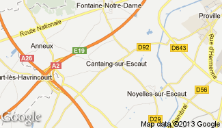 Plan de Cantaing-sur-Escaut