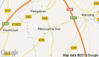 Plan de Ribécourt-la-Tour