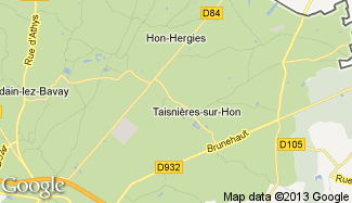 Plan de Taisnières-sur-Hon
