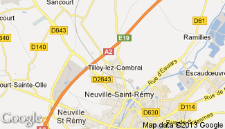Plan de Tilloy-lez-Cambrai