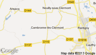 Plan de Cambronne-lès-Clermont