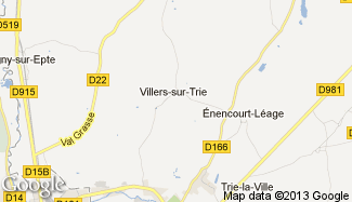 Plan de Villers-sur-Trie