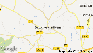 Plan de Bazoches-sur-Hoëne