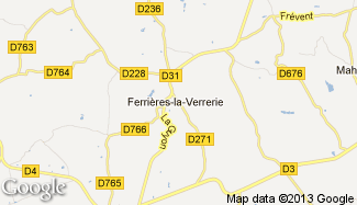 Plan de Ferrières-la-Verrerie