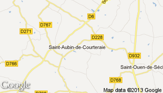 Plan de Saint-Aubin-de-Courteraie