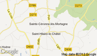 Plan de Sainte-Céronne-lès-Mortagne