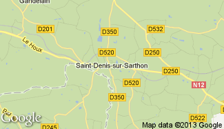 Plan de Saint-Denis-sur-Sarthon