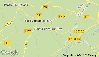 Plan de Saint-Hilaire-sur-Erre