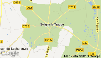 Plan de Soligny-la-Trappe