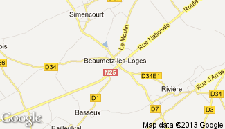 Plan de Beaumetz-lès-Loges