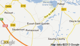 Plan de Écourt-Saint-Quentin