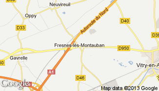 Plan de Fresnes-lès-Montauban