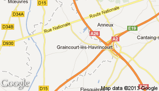 Plan de Graincourt-lès-Havrincourt