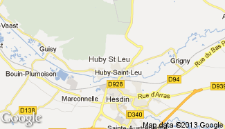 Plan de Huby-Saint-Leu