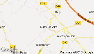 Plan de Ligny-lès-Aire