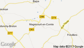 Plan de Magnicourt-en-Comte