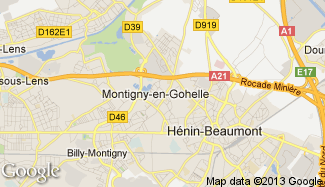 Plan de Montigny-en-Gohelle