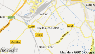 Plan de Nielles-lès-Calais