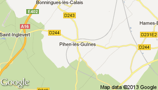 Plan de Pihen-lès-Guînes