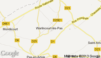 Plan de Warlincourt-lès-Pas