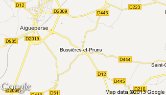 Plan de Bussières-et-Pruns