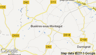 Plan de Buxières-sous-Montaigut