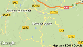 Plan de Celles-sur-Durolle
