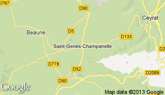 Plan de Saint-Genès-Champanelle