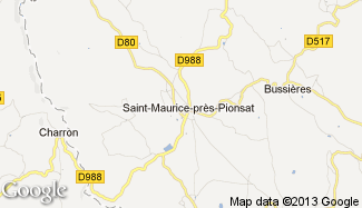 Plan de Saint-Maurice-près-Pionsat