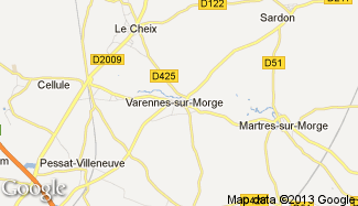 Plan de Varennes-sur-Morge