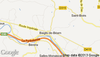 Plan de Baigts-de-Béarn