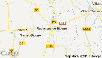 Plan de Rabastens-de-Bigorre