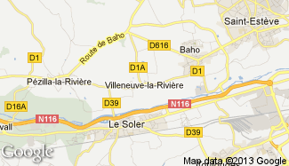 Plan de Villeneuve-la-Rivière