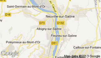 Plan de Albigny-sur-Saône