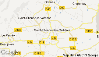 Plan de Saint-Étienne-des-Oullières