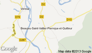 Plan de Beaujeu-Saint-Vallier-Pierrejux-et-Quitteur