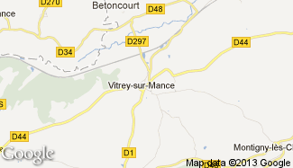 Plan de Vitrey-sur-Mance