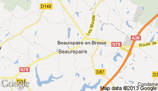 Plan de Beaurepaire-en-Bresse