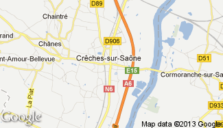 Plan de Crêches-sur-Saône