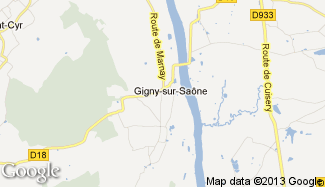 Plan de Gigny-sur-Saône