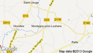 Plan de Montagny-près-Louhans