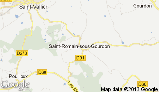 Plan de Saint-Romain-sous-Gourdon